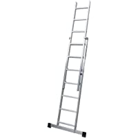 ALTIPESA Escalera Profesional de Aluminio de Apoyo Extensible con Barra estabilizadora 2 x 11 peldaños Serie Top